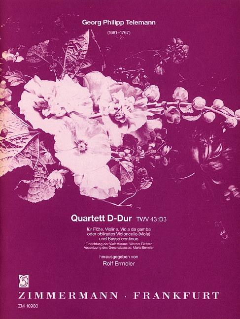 Quartett D-Dur TWV43:D3