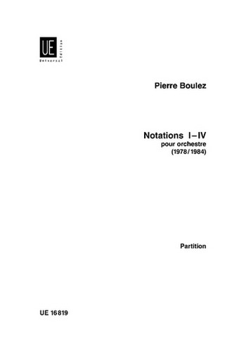 Notations 1-4 pour orchestre