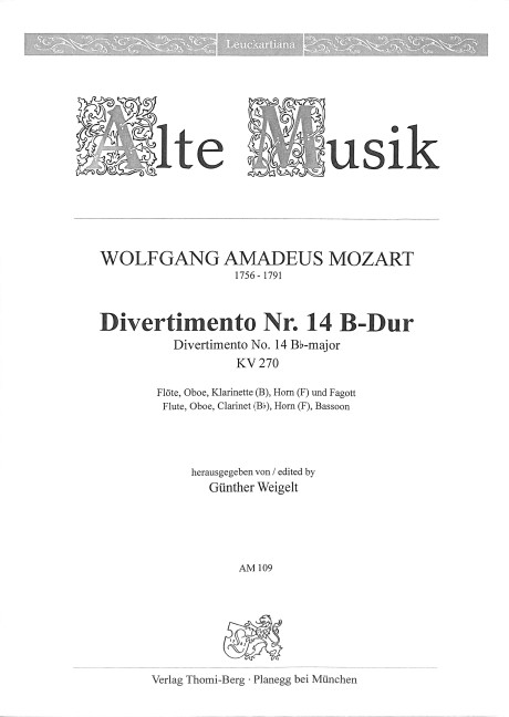 Divertimento B-Dur Nr.14 KV270