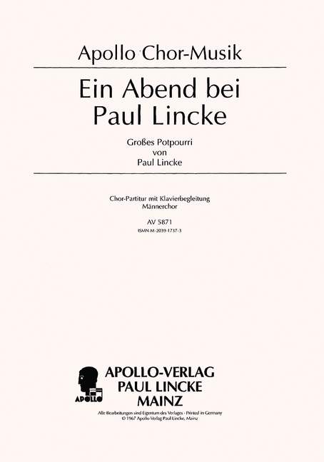 in Abend bei Paul Lincke - Potpourri