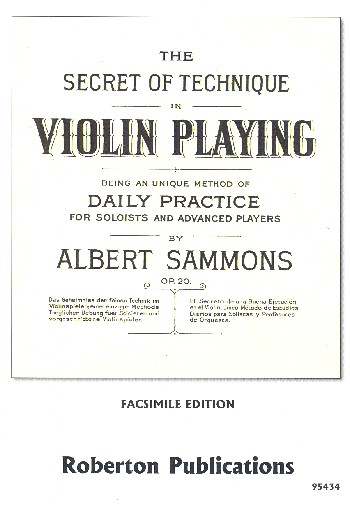 The Secret of Technique in Violin Playing op.20
