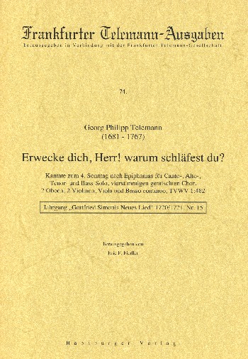 Erwecke dich Herr warum schläfst du TVWV1:482