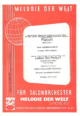 Popcorn  und  Lieben Sie Partys: