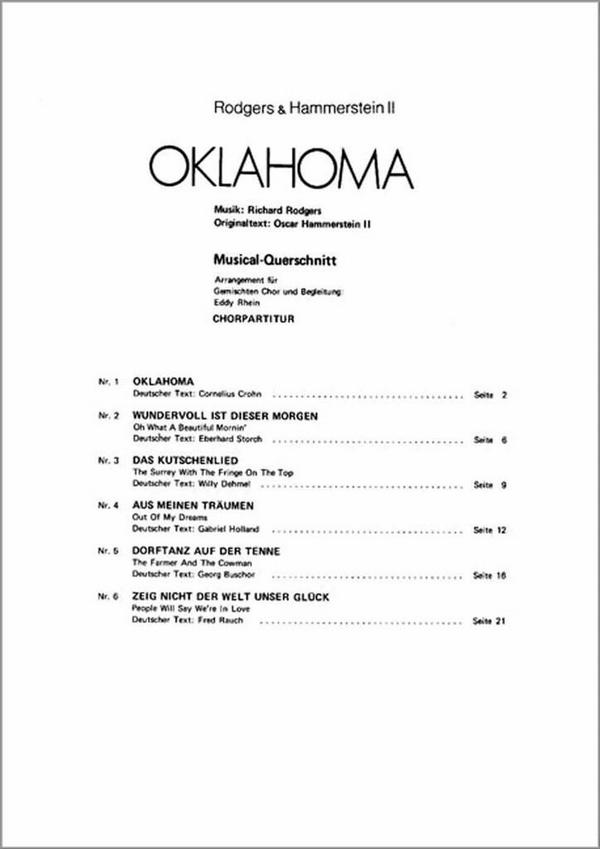 Oklahoma Musicalquerschnitt