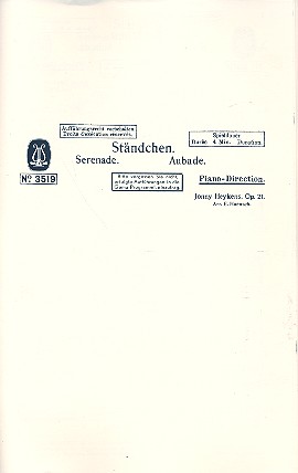 Ständchen op.21: