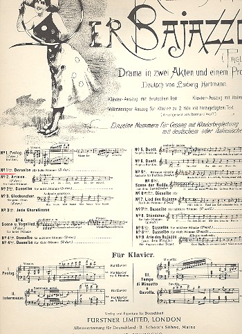 Schaut her ich bin's aus 'Der Bajazzo'