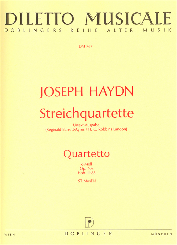 Streichquartett B-Dur op.103 Hob.III:83
