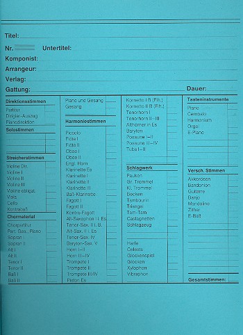 Notenumschlag mit Stirn- und Seitenklappen