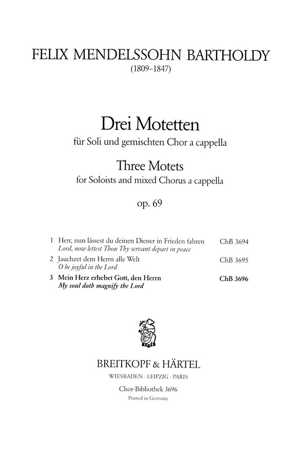 Mein Herz erhebet Gott den Herrn op.69,3