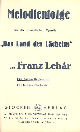Melodienfolge aus "Das Land des Lächelns"