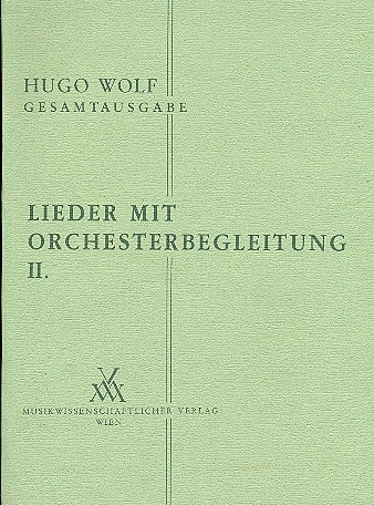 Lieder mit Orchesterbegleitung Band 2