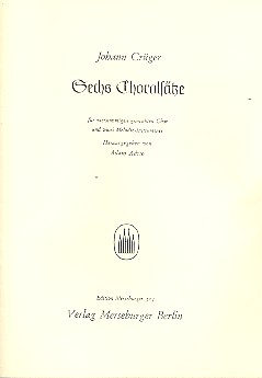 6 Choralsätze für gem Chor und