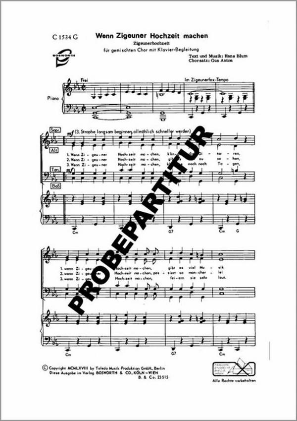 Wenn Zigeuner Hochzeit machen