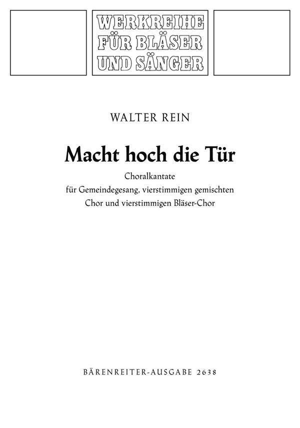 Macht hoch die Tür für gem Chor,
