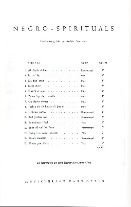 Negro-Spirituals