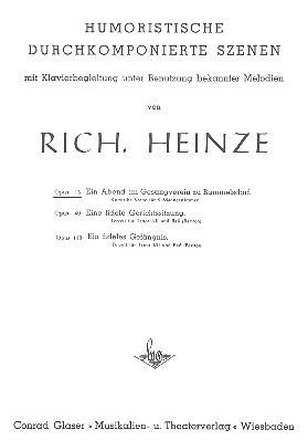 Ein Abend im Gesangverein zu Bummelsdorf op.15