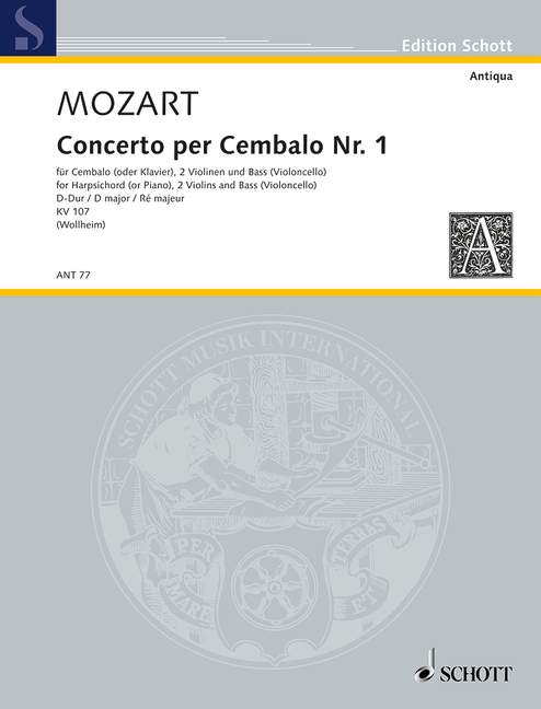 Concerto I D-Dur KV 107