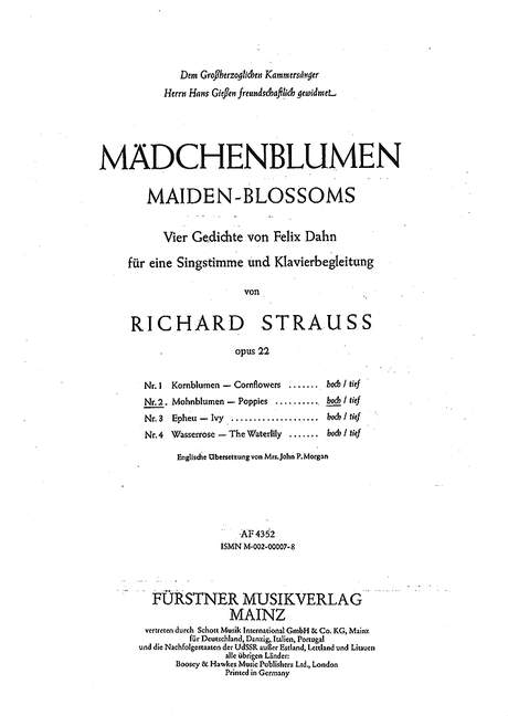 Mohnblumen op. 22,2