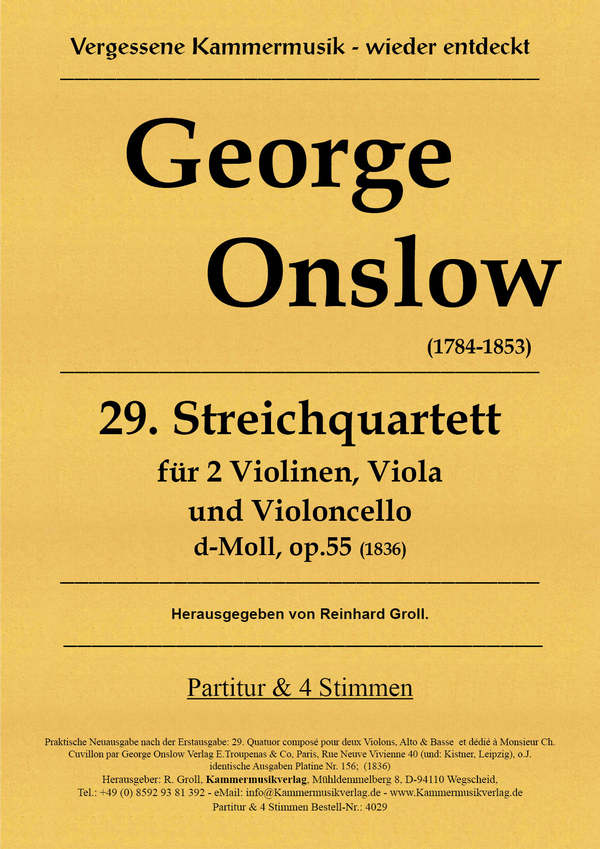 Quartett d-Moll Nr.29 op.55