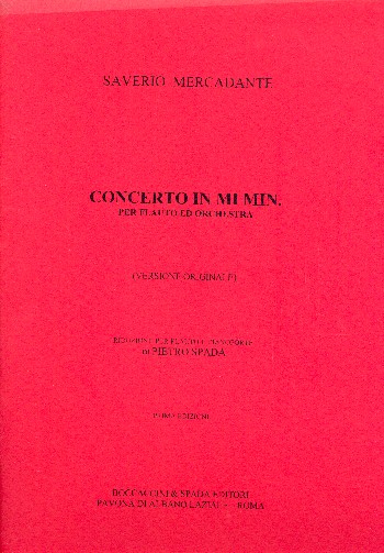 Concerto in mi minore per flauto ed orchestra