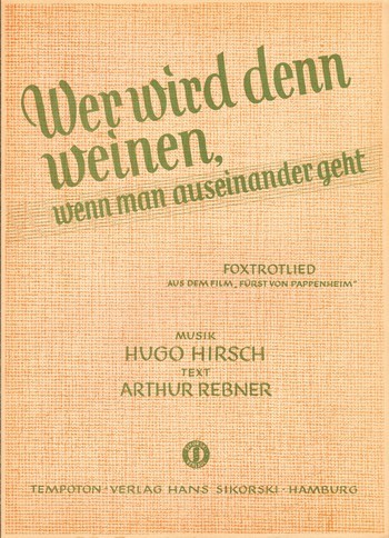 Wer wird denn weinen wenn man