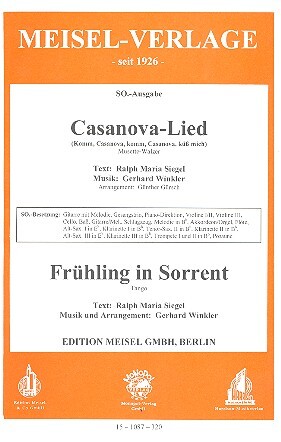 Casanova-Lied   und   Frühling in Sorrent :