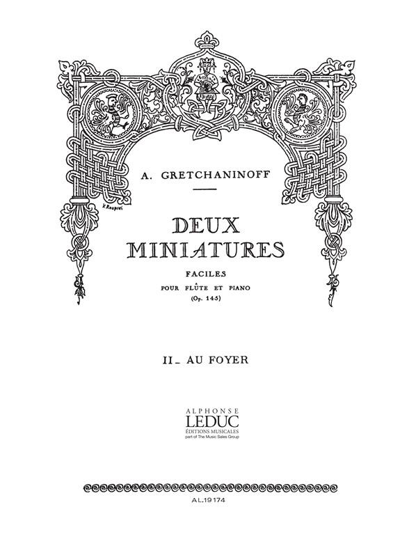 2 miniatures op.145,2 pour flûte