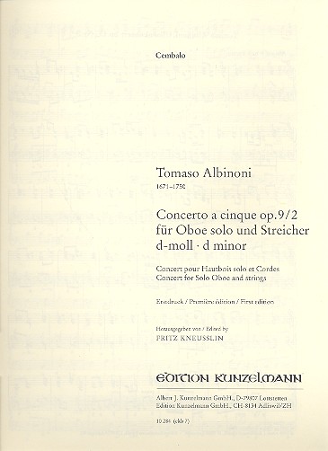 Concerto à cinque d-Moll op.9,2