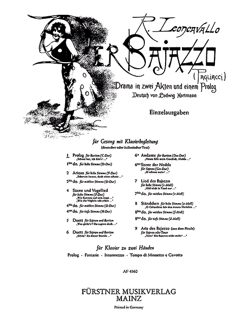 Schaut her ich bin's aus 'Der Bajazzo'