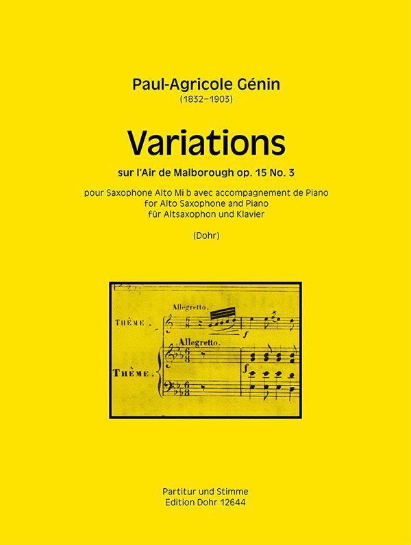 Variations sur l'air de Malborough op.15,3