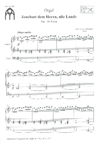Jauchzet dem Herrn alle Lande