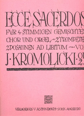 Ecce sacerdos op.22