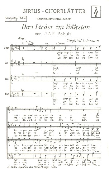 Singt singt mit heiligem Entzücken