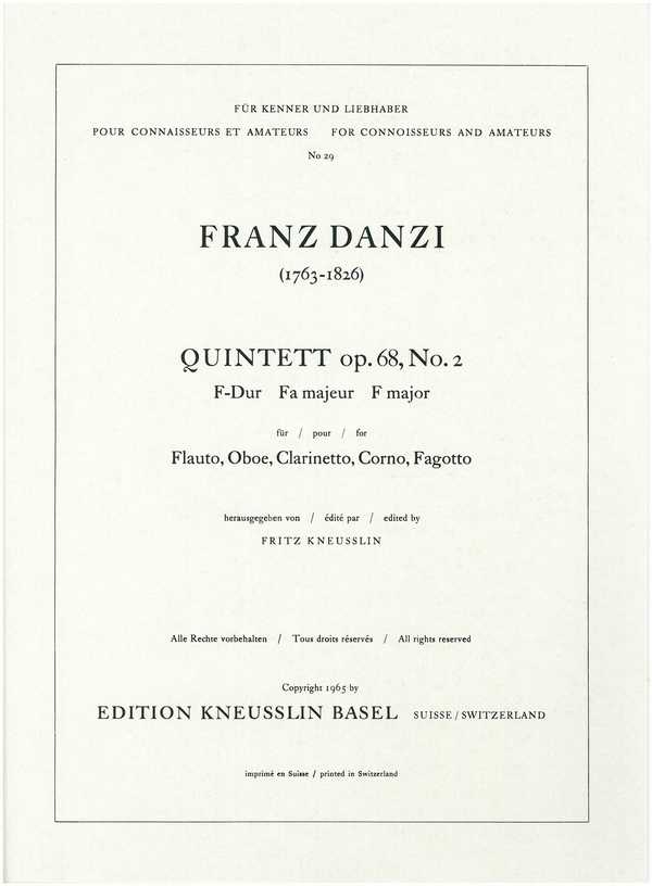 Quintett F-Dur op.68,2