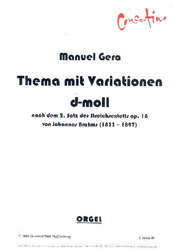 Thema mit Variationen d-Moll