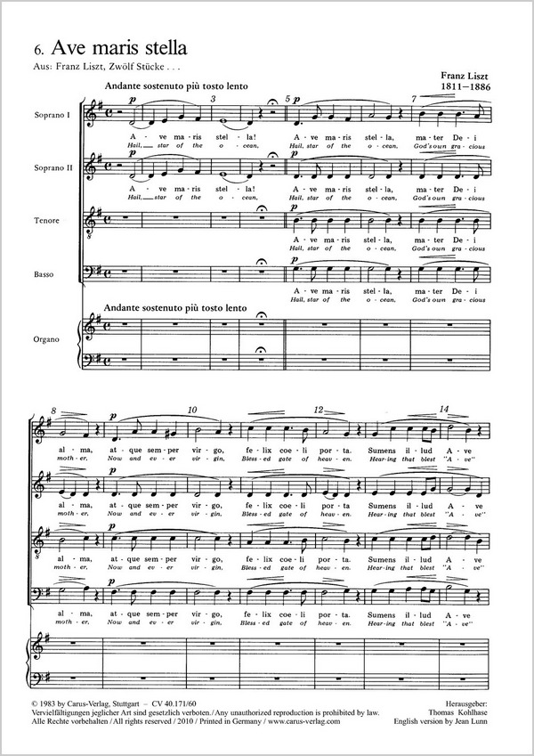Ave maris stella aus