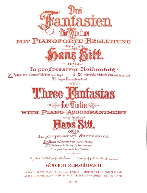 Fantasie über böhmische Volkslieder op.66