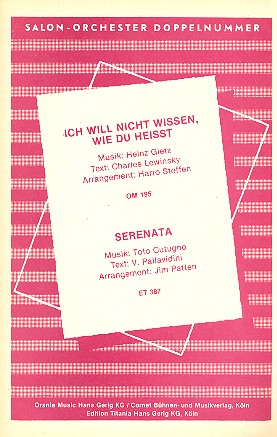 Ich will nicht wissen wie du heißt