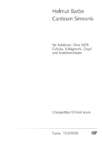 Canticum Simeonis für Tenor solo,