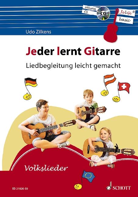 Jeder lernt Gitarre - Liedbegleitung leicht gemacht (+CD)