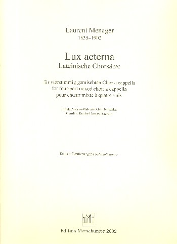 Lux aeterna - lateinische Chorsätze