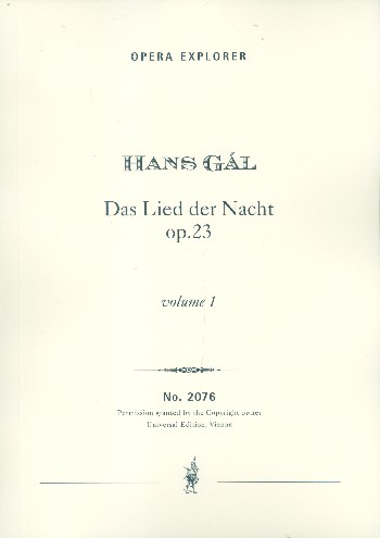 Das Lied der Nacht op.23