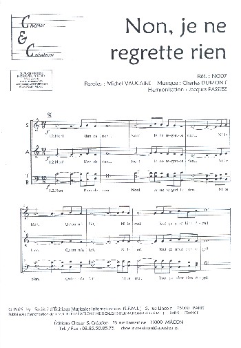 Non je ne regrette rien
