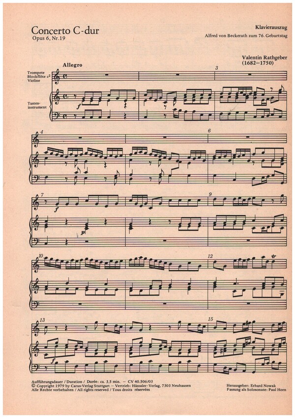 Concerto C-dur op.6 Nr.19