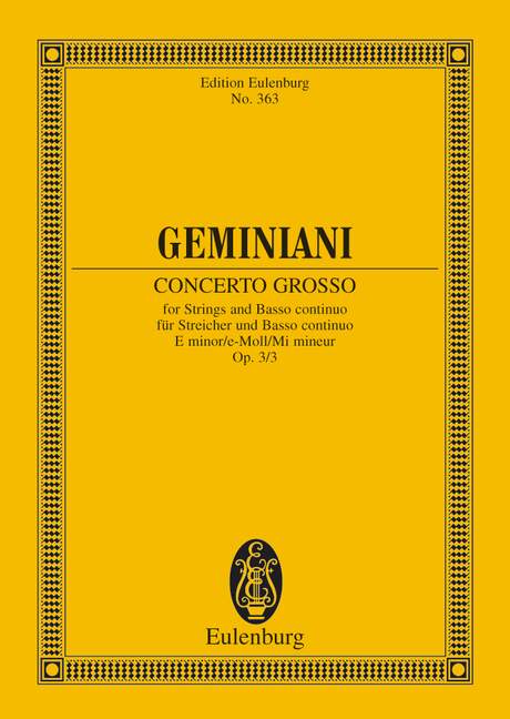 Concerto grosso in e Minor, op.3,3