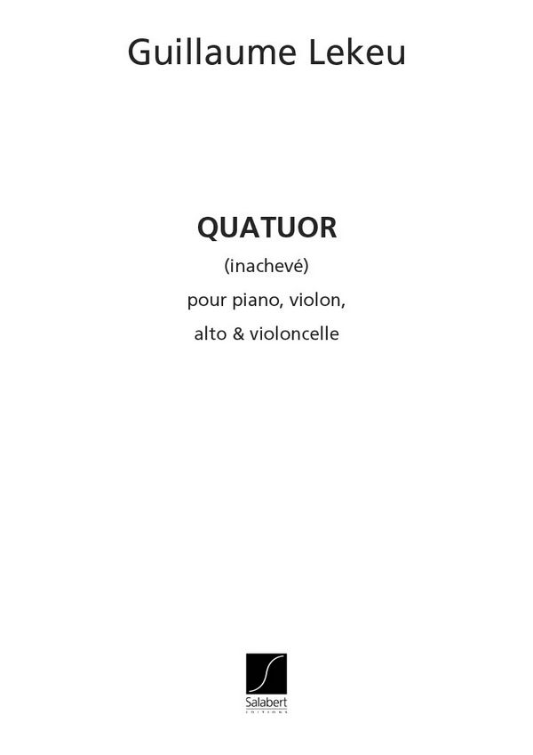 Quatuor pour violon, alto,