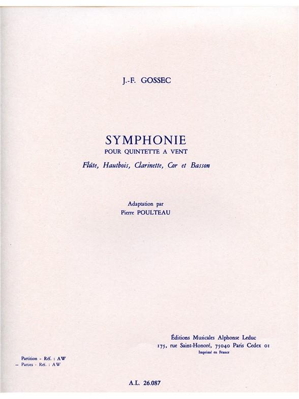 SYMPHONIE POUR QUINTETTE A VENT