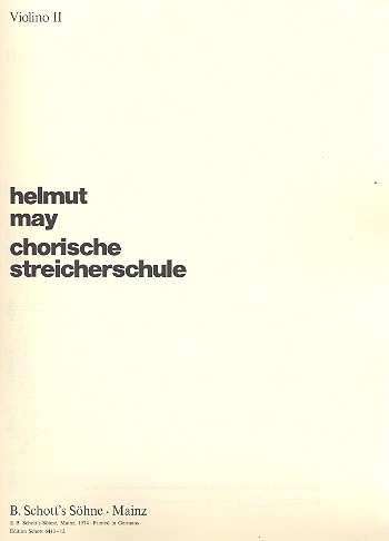 Chorische Streicherschule für den Anfang