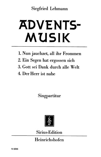 Advents-Musik für gem Chor