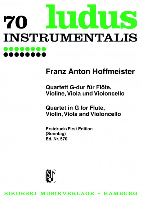 Quartett G-Dur für Flöte